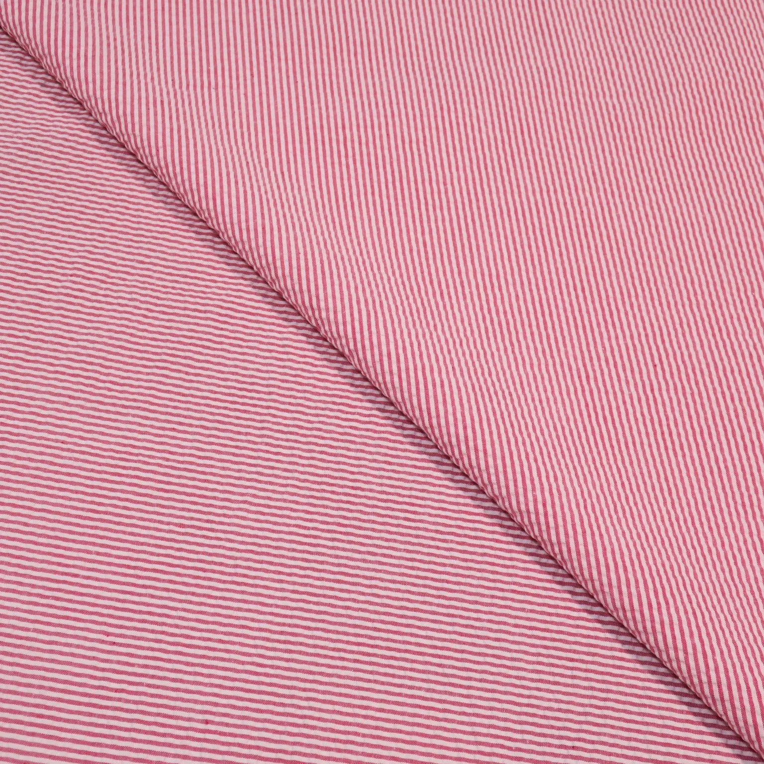 Pink Seersucker Stripes Outlet Holland & Sherry Fabric