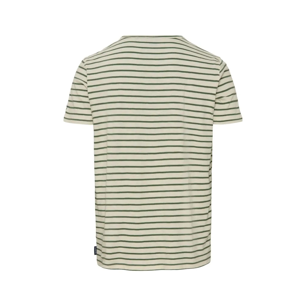 Pontus Tee - Ecru/Duck Green