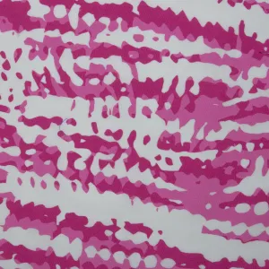 Printed Stretch Cotton Poplin - PAULINA - Abstract - Pink