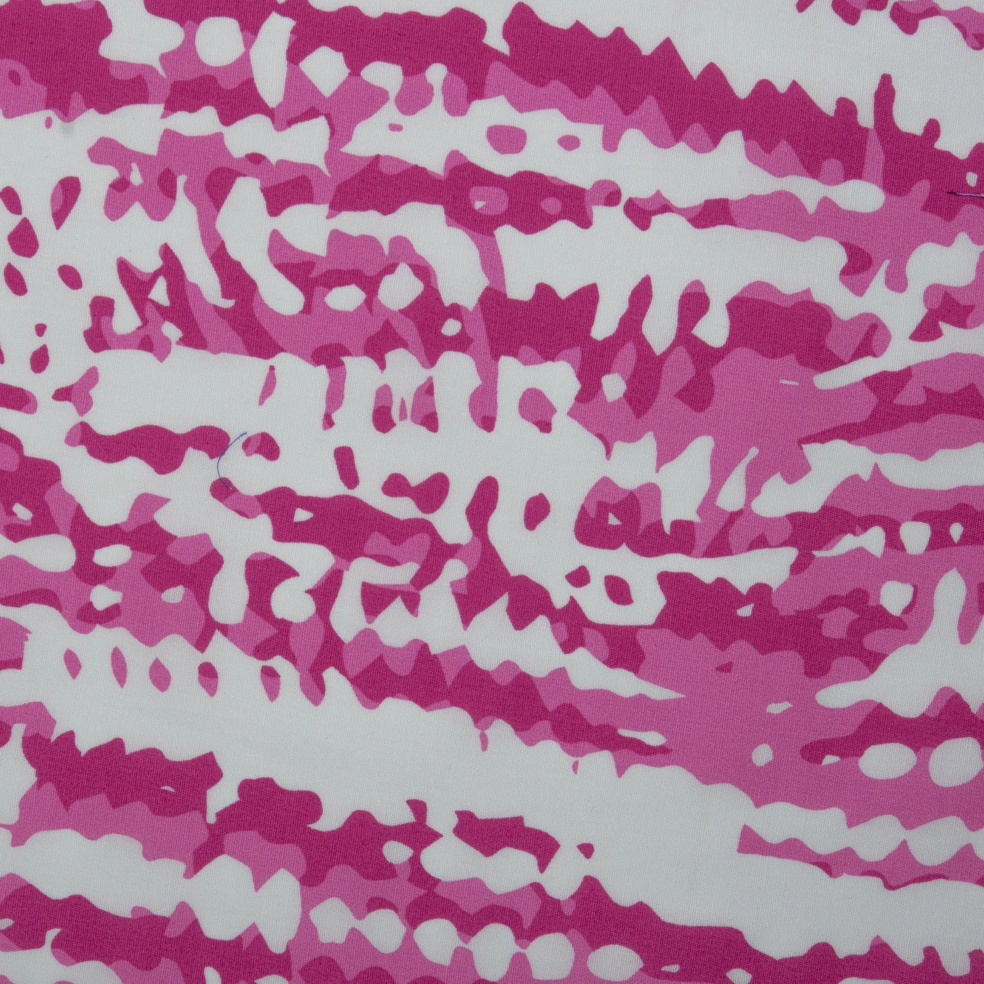 Printed Stretch Cotton Poplin - PAULINA - Abstract - Pink