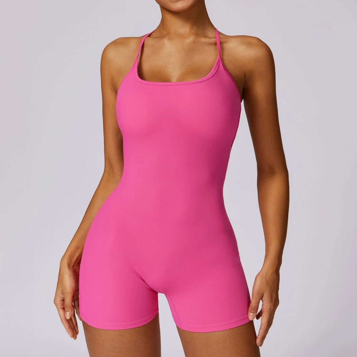 Quick-Drying Nude Feel Hip Lifting Women's Summer Running Sling One-Piece