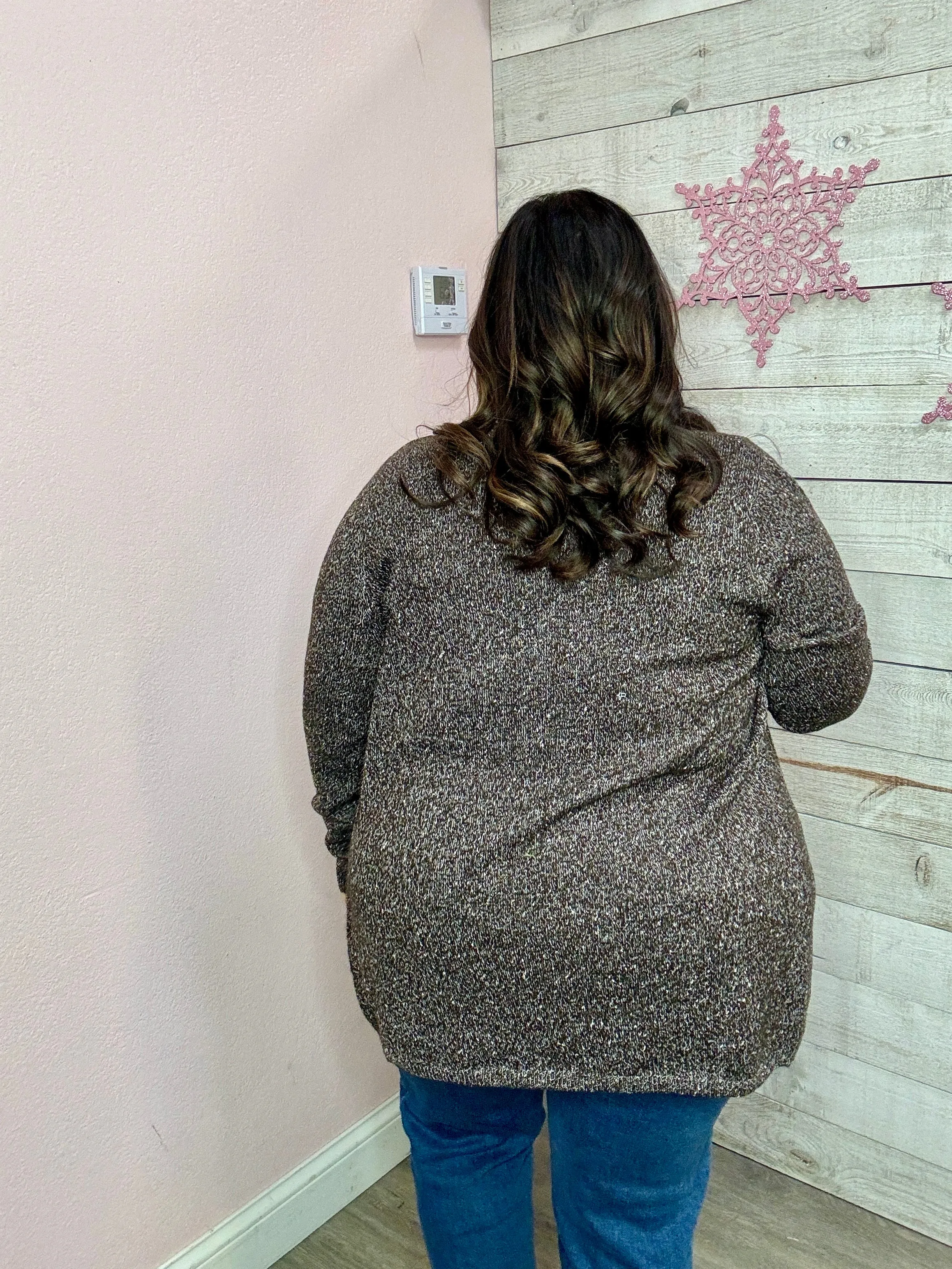 "Sweet Dreams" Sweater Cardigan- Brown
