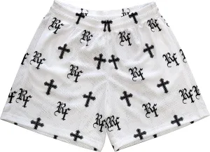 RF Mesh Cross Shorts - White