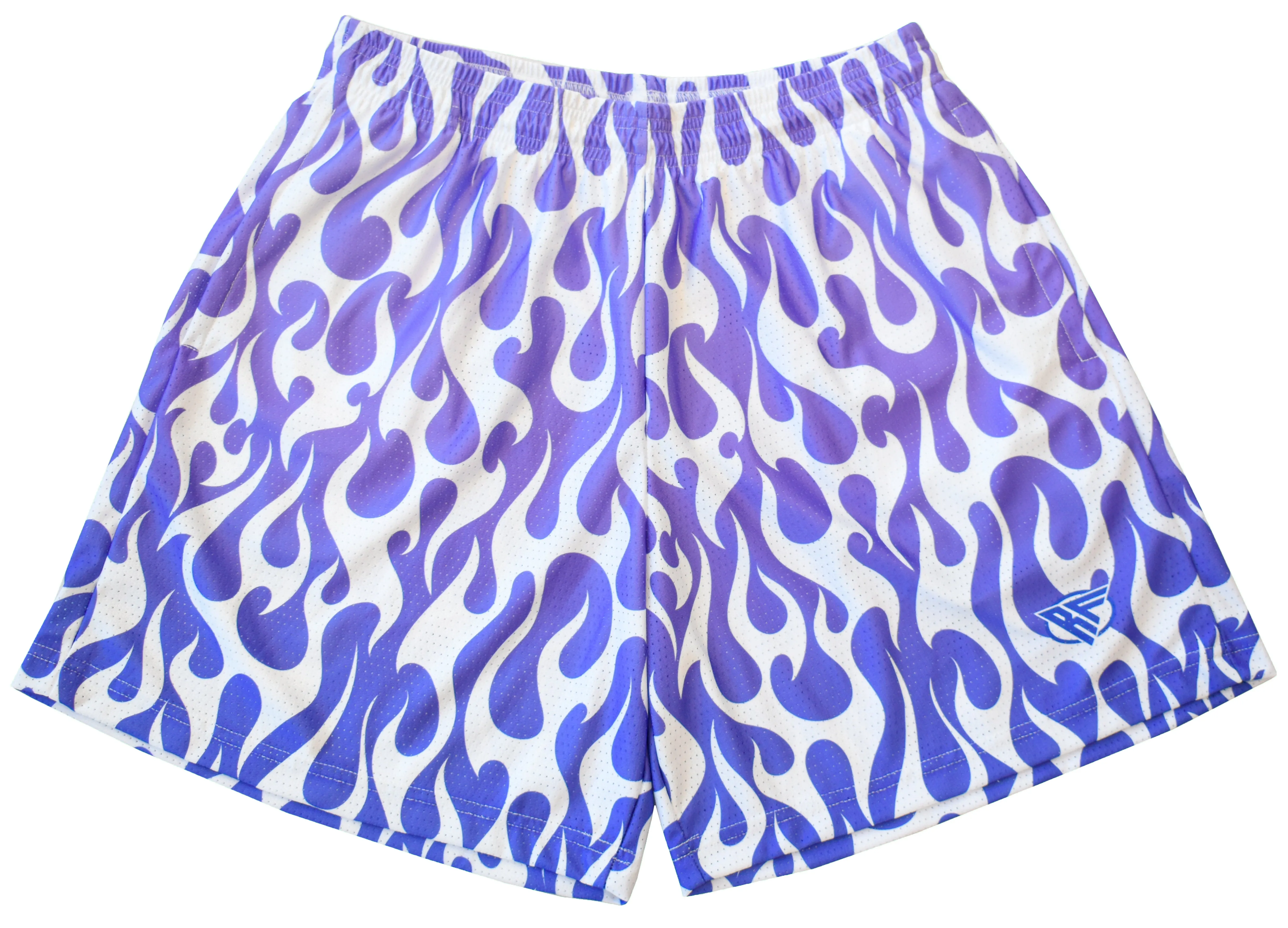 RF Mesh Flame Shorts - White/Purple