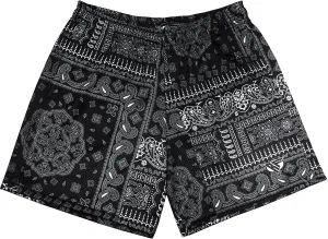 RF Mesh Mismatch Bandana Shorts - Black