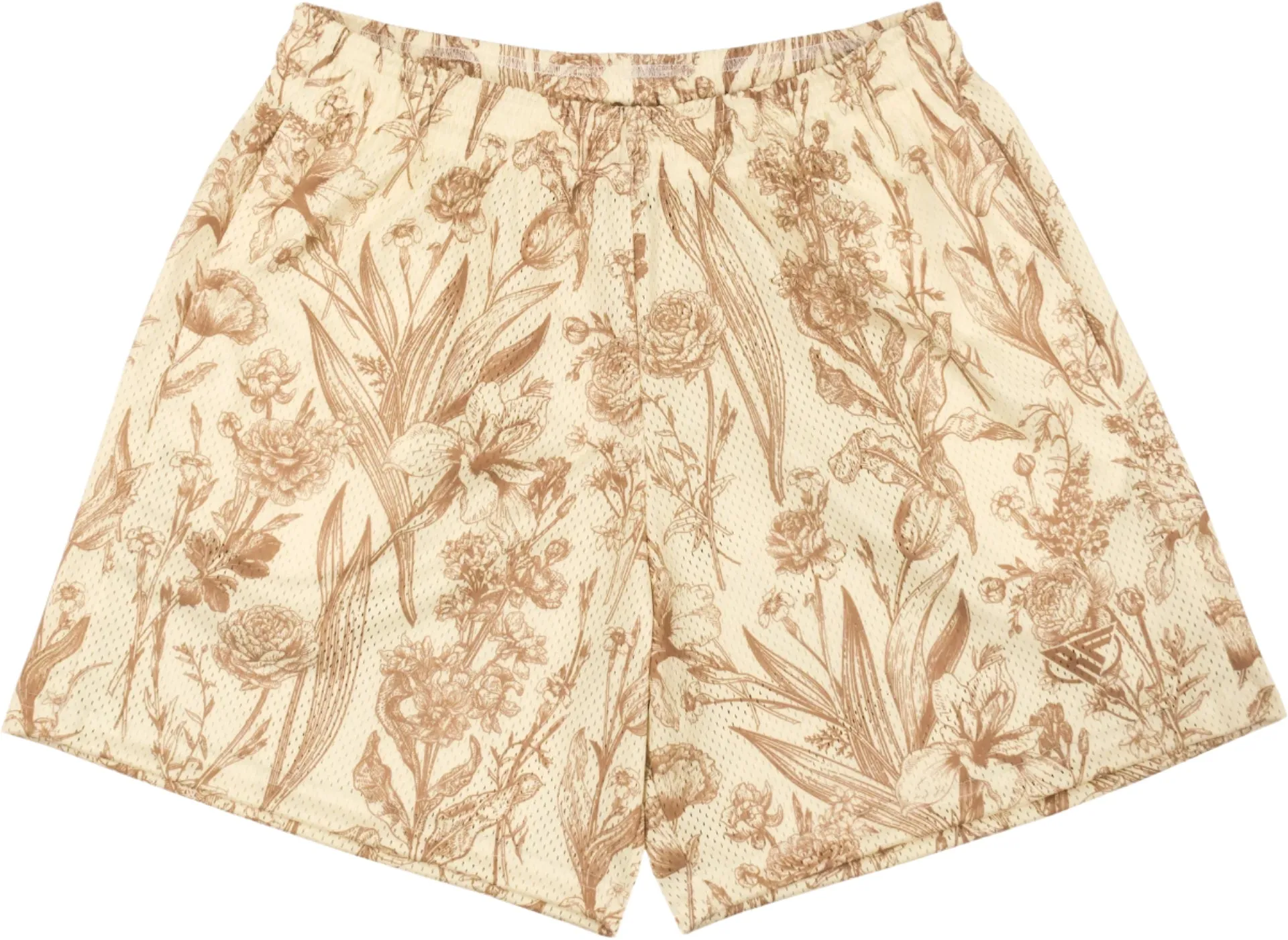 RF Mesh Porcelain Shorts - Cream/Tan