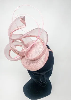Rose Pink Perched Loop Fascinator