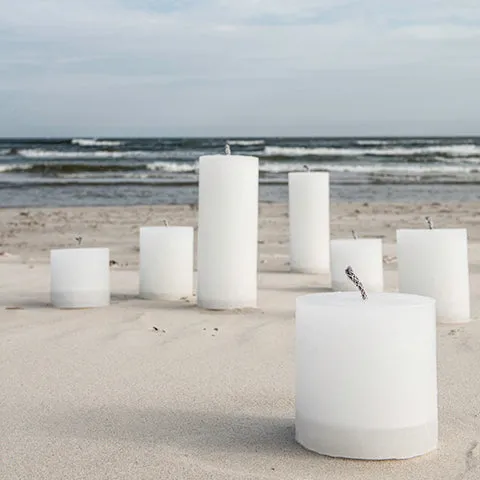 Rustic Outdoor Event Candle - White