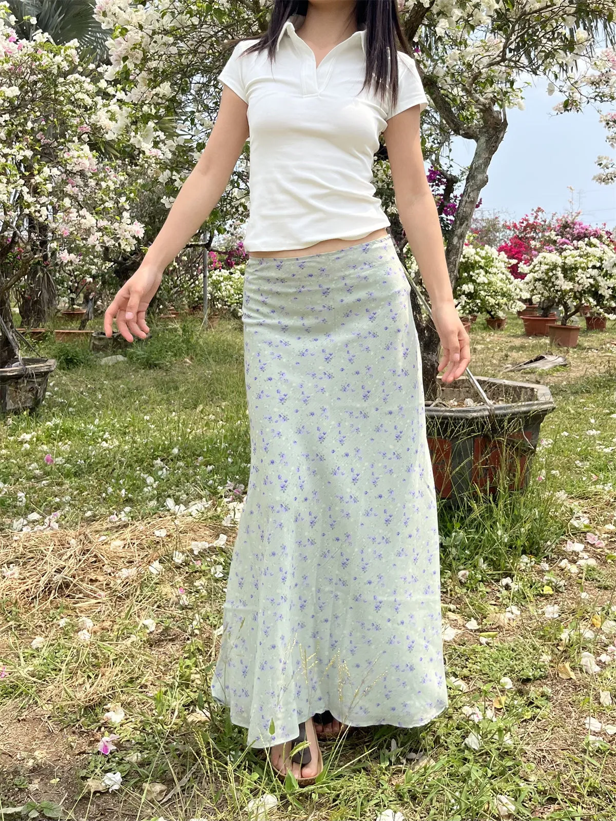 Sapphira Floral Maxi Skirt