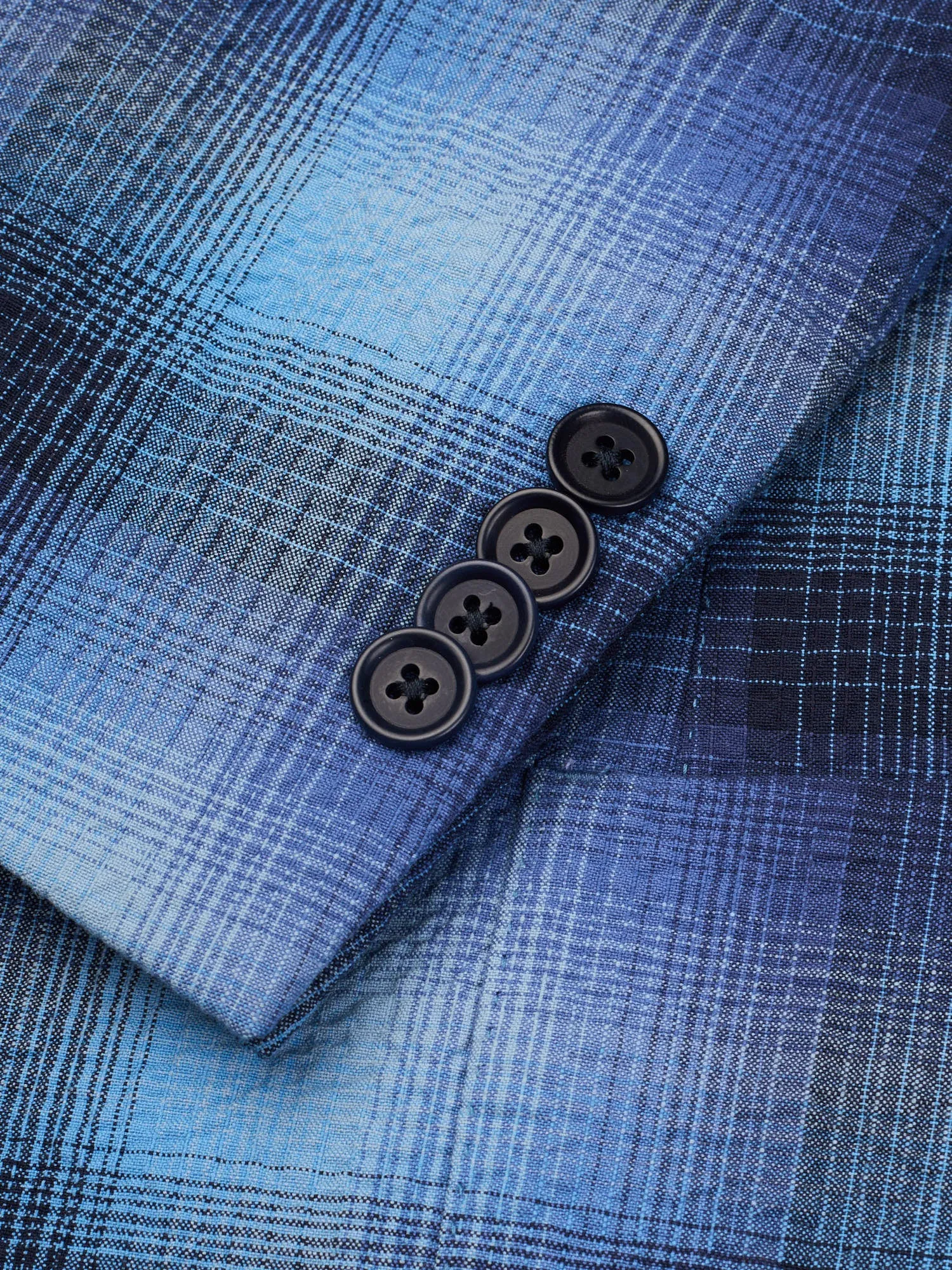 SARTORIA PARTENOPEA Blue Plaid Seersucker Cotton Jacket EU 50 NEW US 40 Current Model