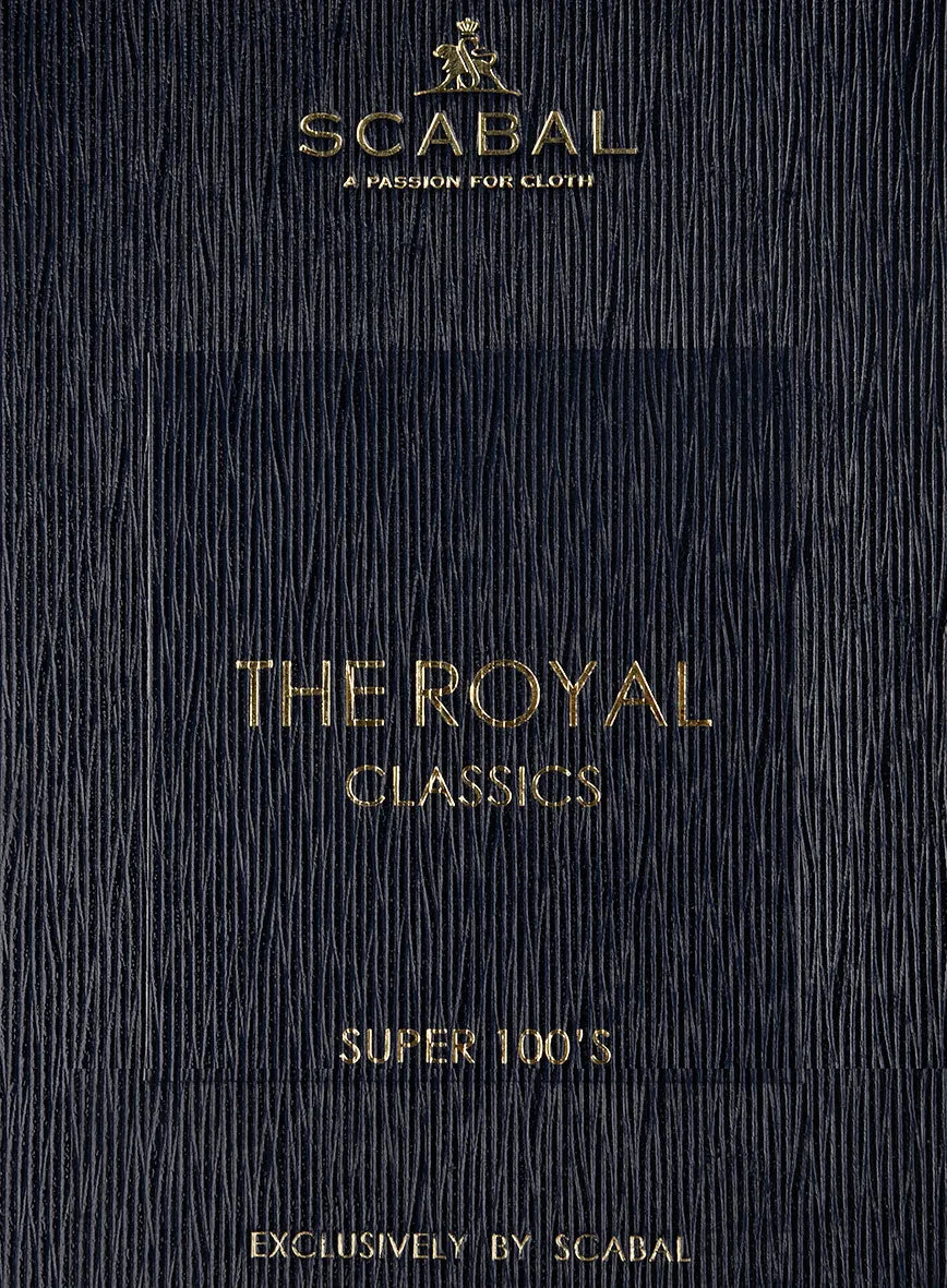 Scabal Lucin Twill Blue Wool Pants