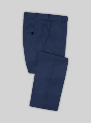 Scabal Lucin Twill Blue Wool Pants