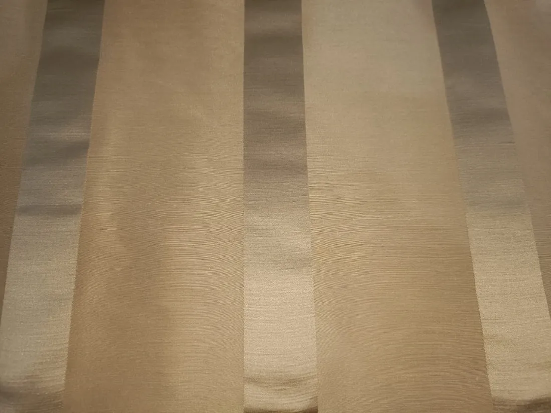 SILK LINEN  SATIN STRIPE available in two colors gold and ivory 54" wide [10480/12607]