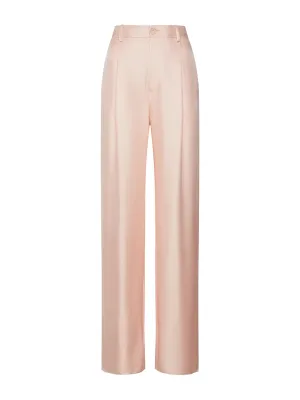 Silky Twill Pleated Pants