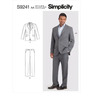 Simplicity Sewing Pattern S9241 Men's Suit