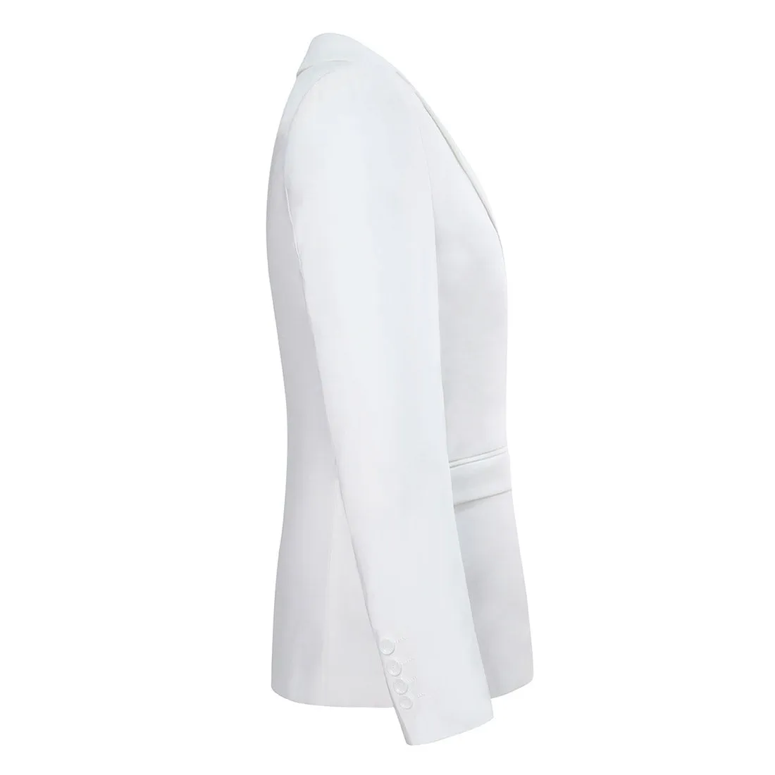 Slim Fit 2 Piece Suit 2 Button Formal Business Wedding Solid Suits White