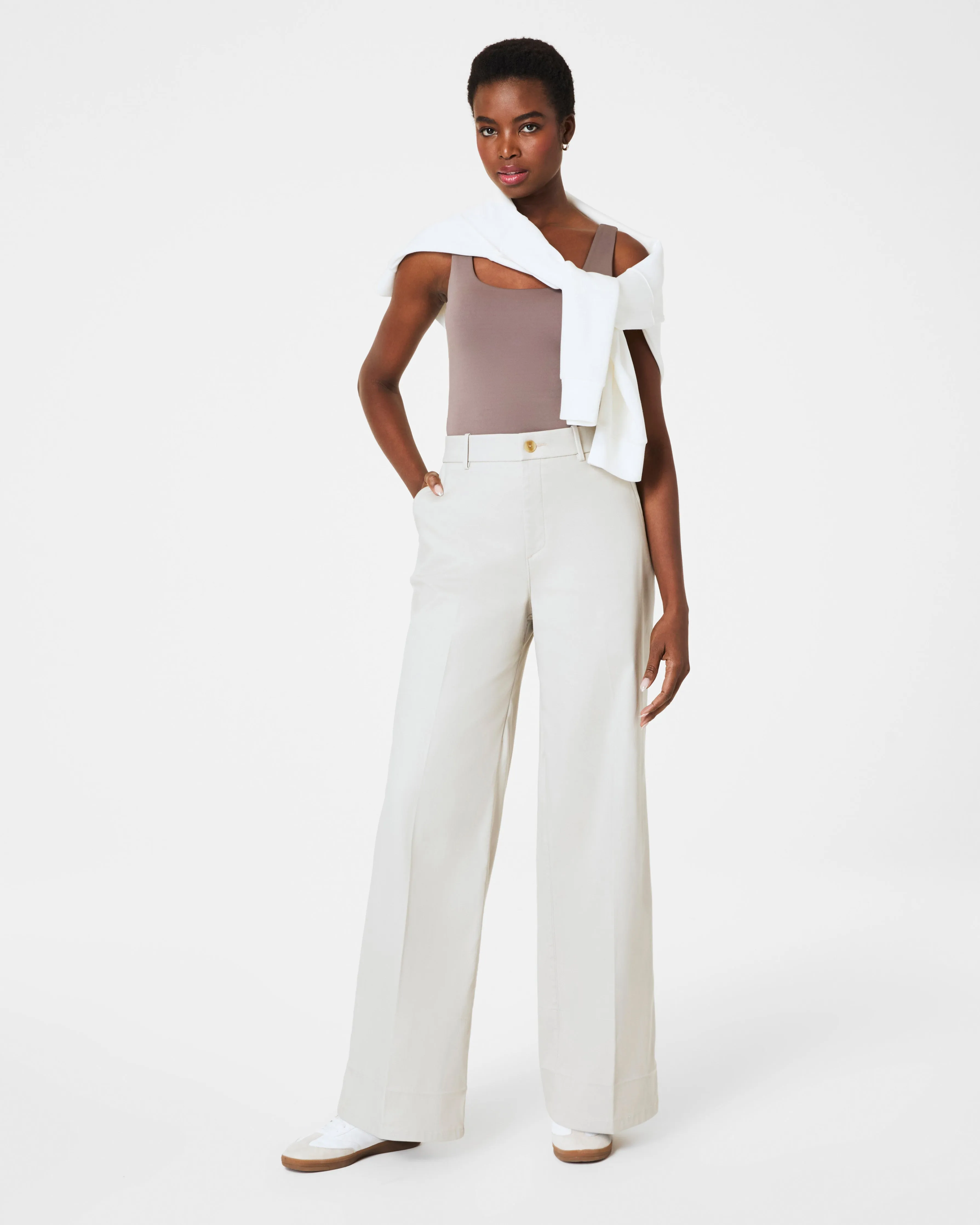 SPANXsupersmooth™ Stretch Twill Wide Leg Pant