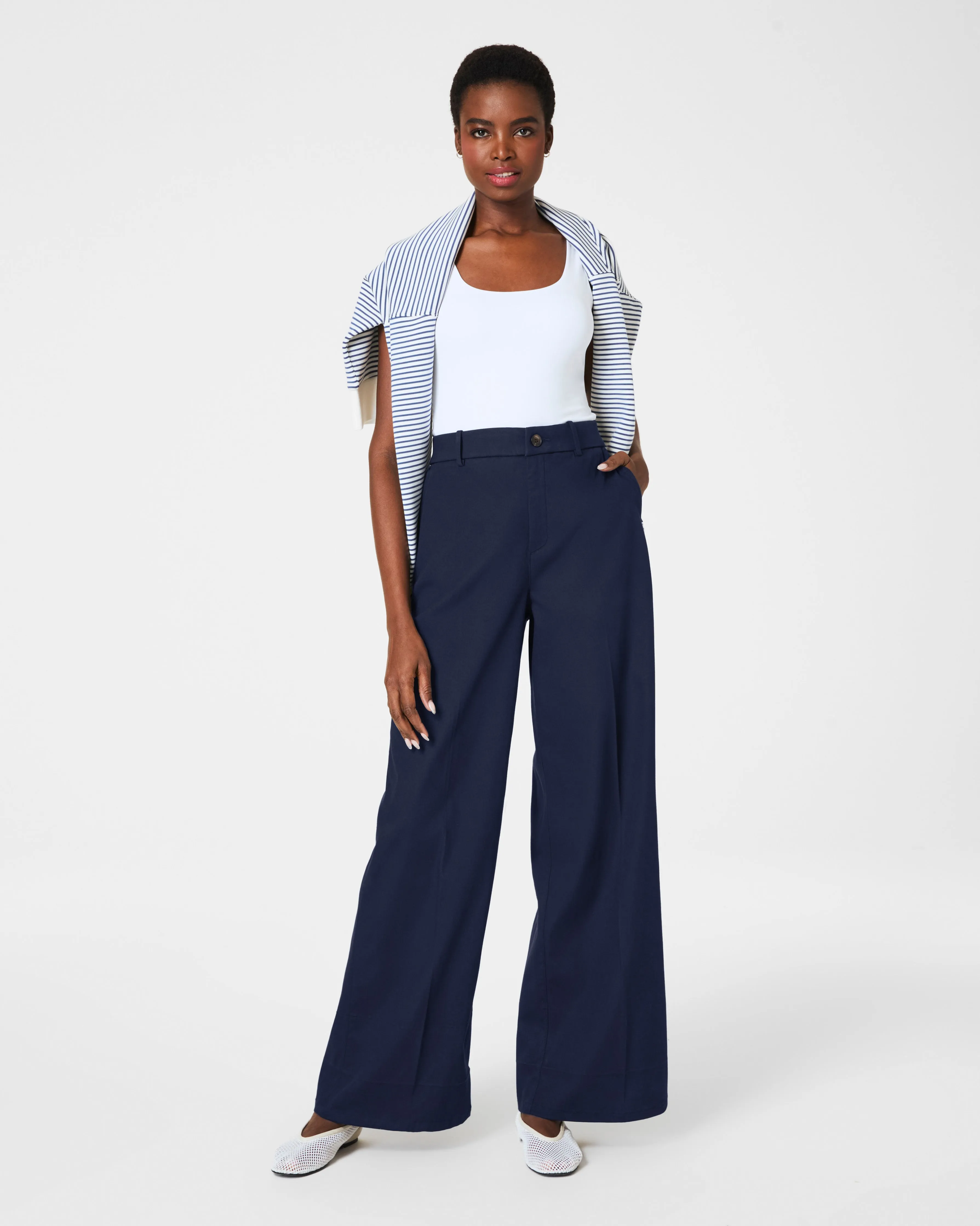 SPANXsupersmooth™ Stretch Twill Wide Leg Pant
