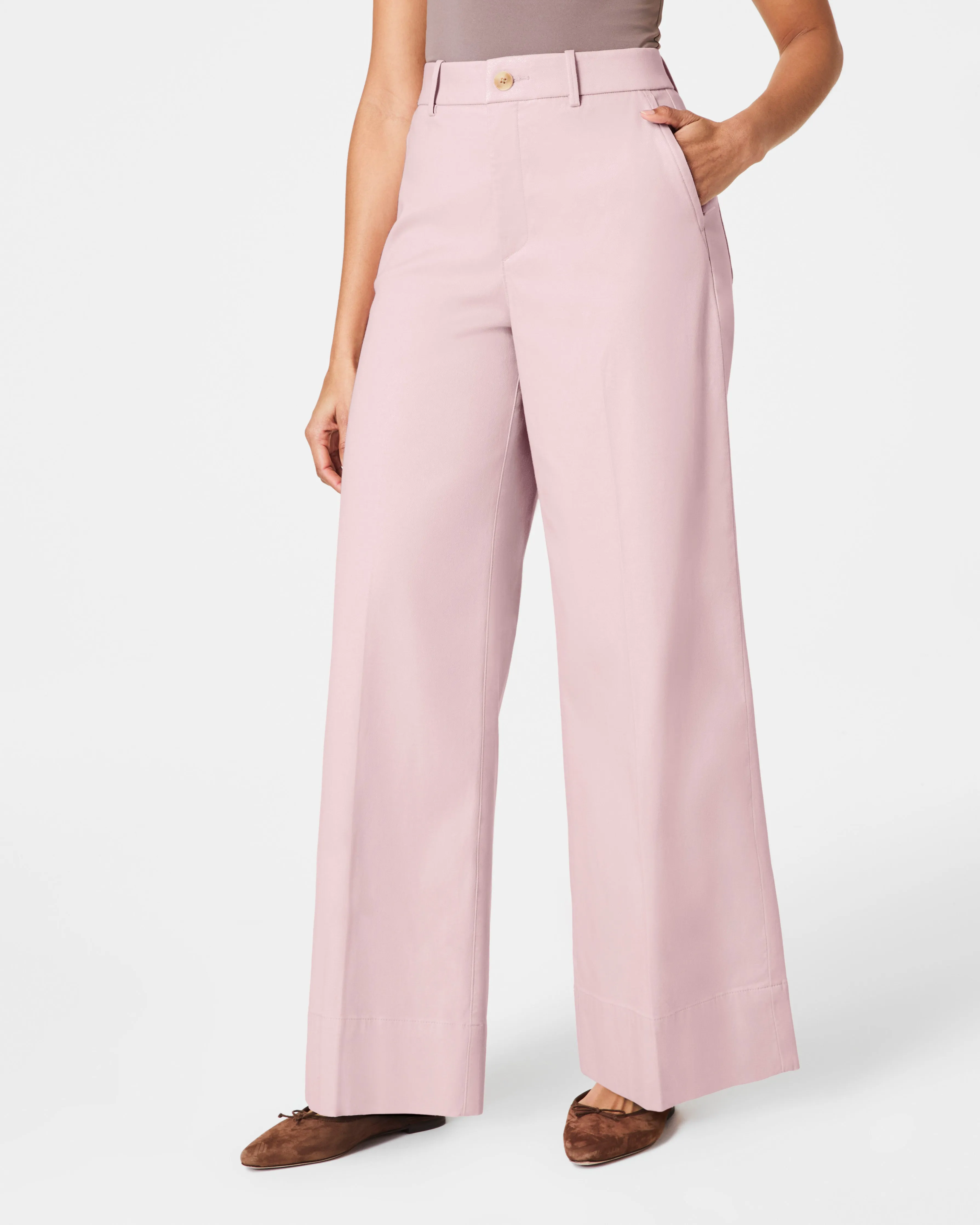 SPANXsupersmooth™ Stretch Twill Wide Leg Pant