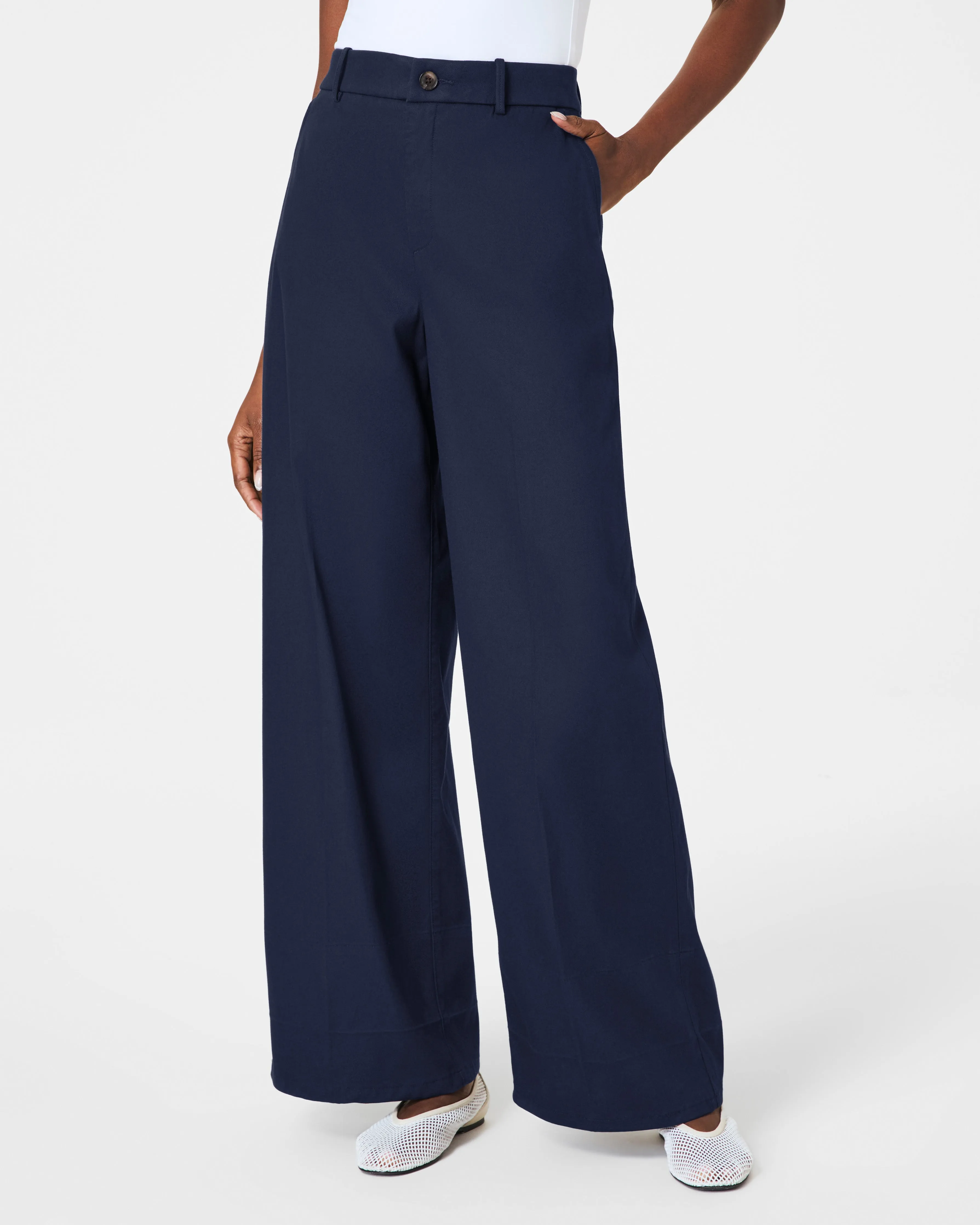 SPANXsupersmooth™ Stretch Twill Wide Leg Pant