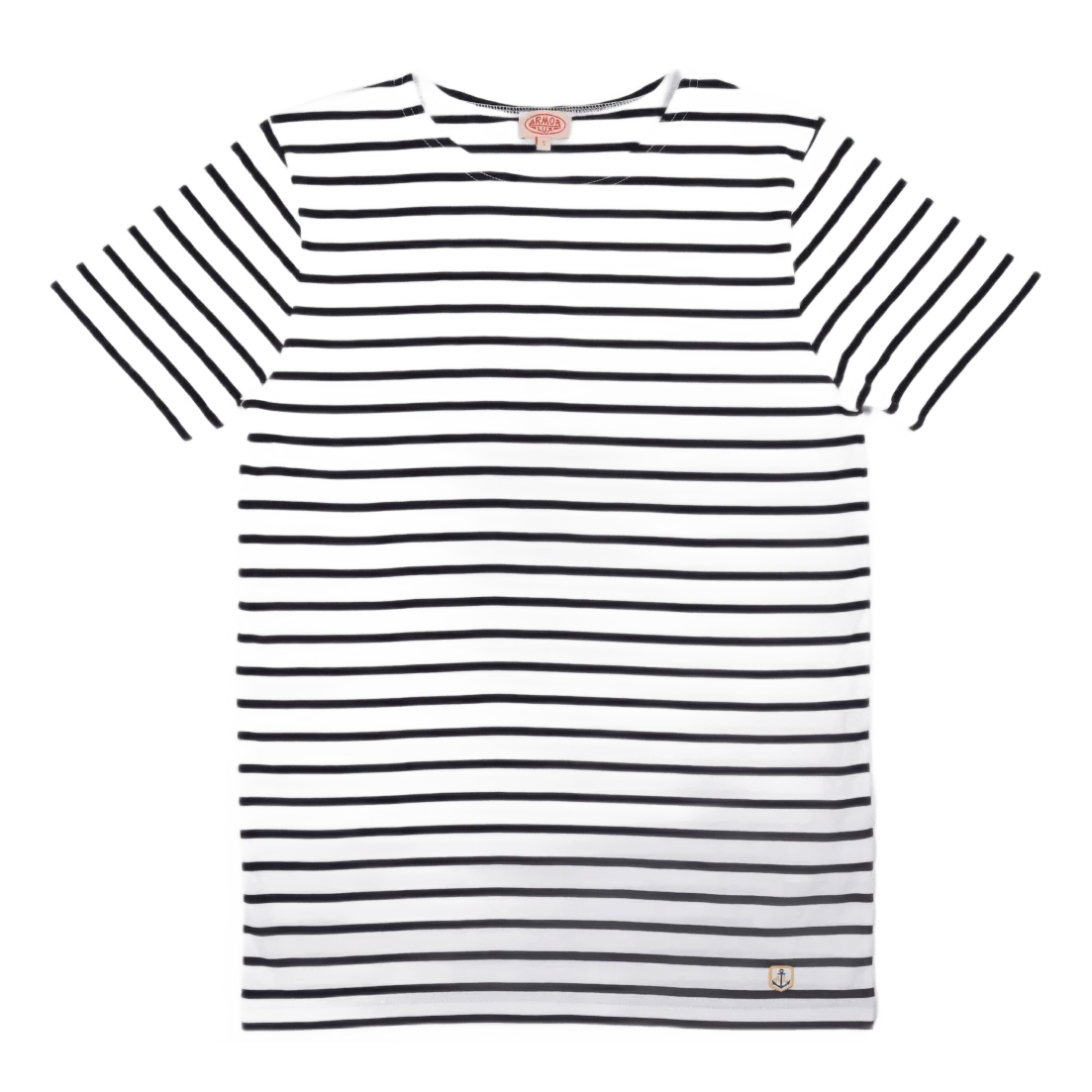 Striped Breton Shirt "hoëdic" White/navire Navy