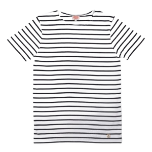 Striped Breton Shirt "hoëdic" White/navire Navy