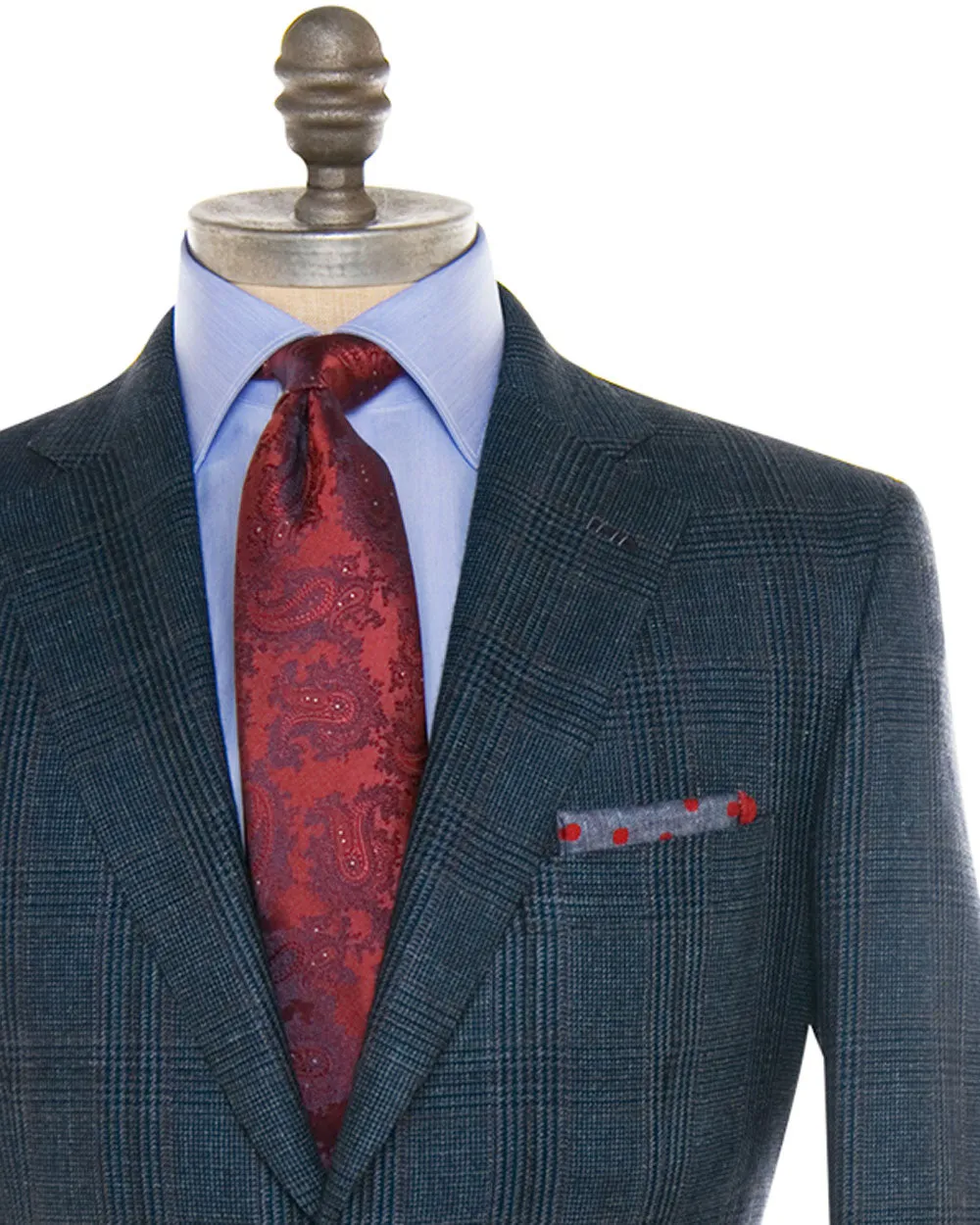 Teal and Rust Check Sportcoat