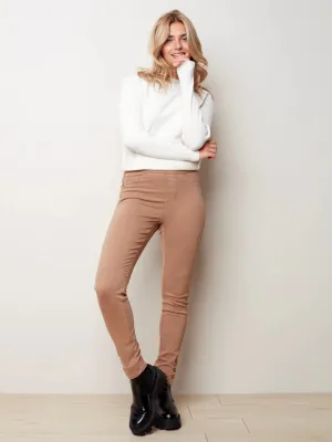 Twill Pants with Snap Button Hem