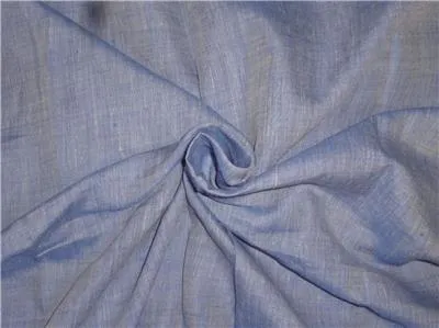 Two Tone Blue x Ivory Color Linen Fabric 54&quot;wide Cut Length 2.15 yards