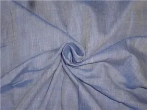 Two Tone Blue x Ivory Color Linen Fabric 54&quot;wide Cut Length 2.15 yards