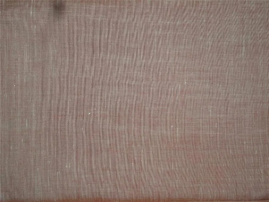 Two Tone Rusty x Mint Color Linen Fabric 54&quot; wide