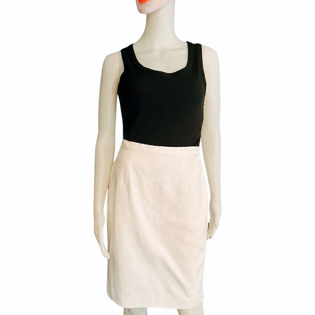 Vintage 1980s White Skirt Suit with Padded Shoulders