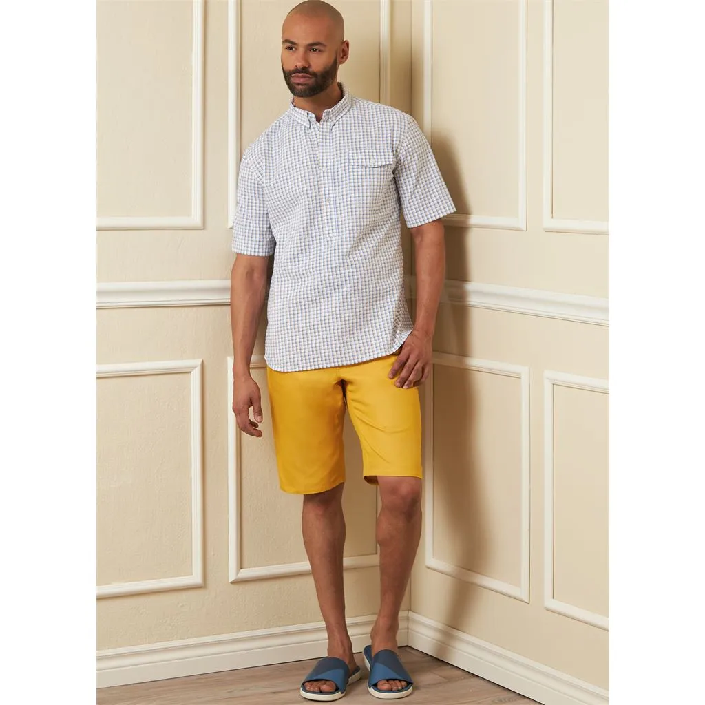 Vogue Pattern V1895 Men's Shirts, Shorts and Pants