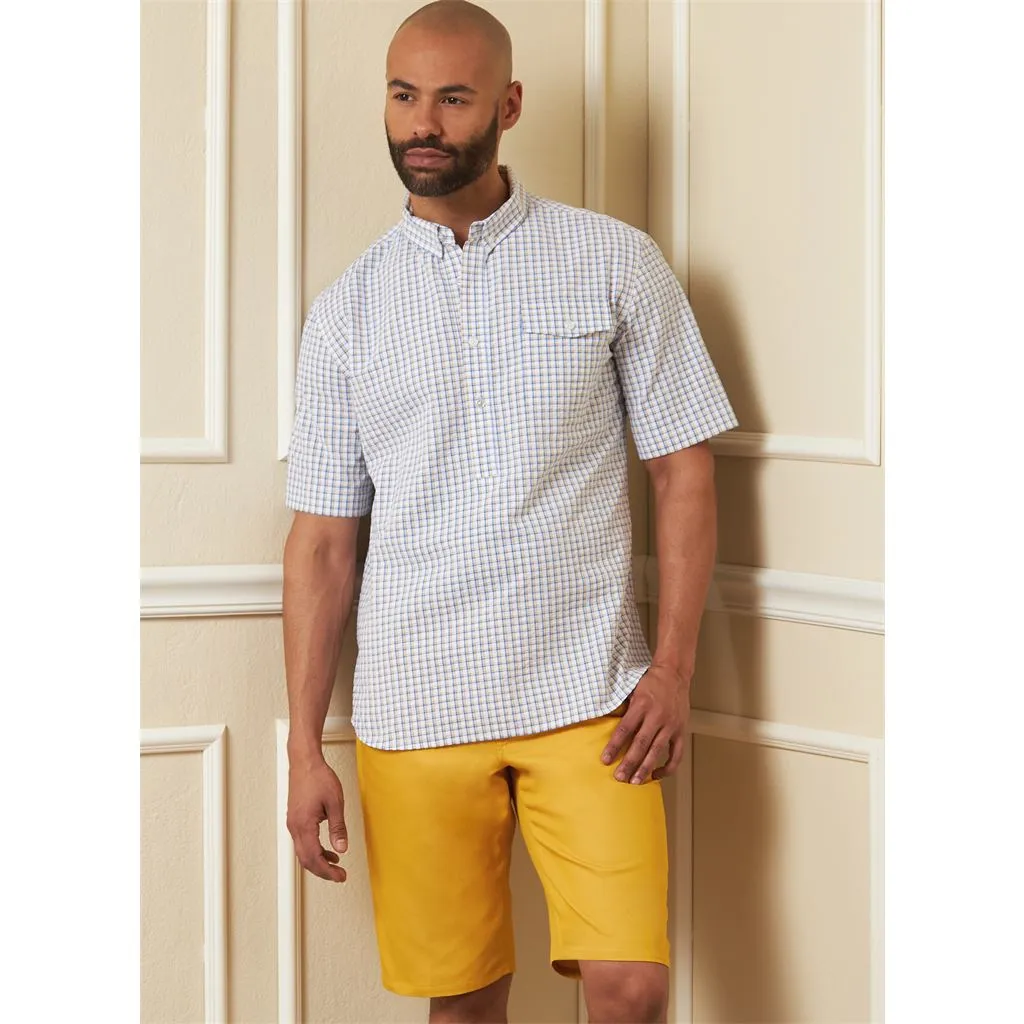 Vogue Pattern V1895 Men's Shirts, Shorts and Pants