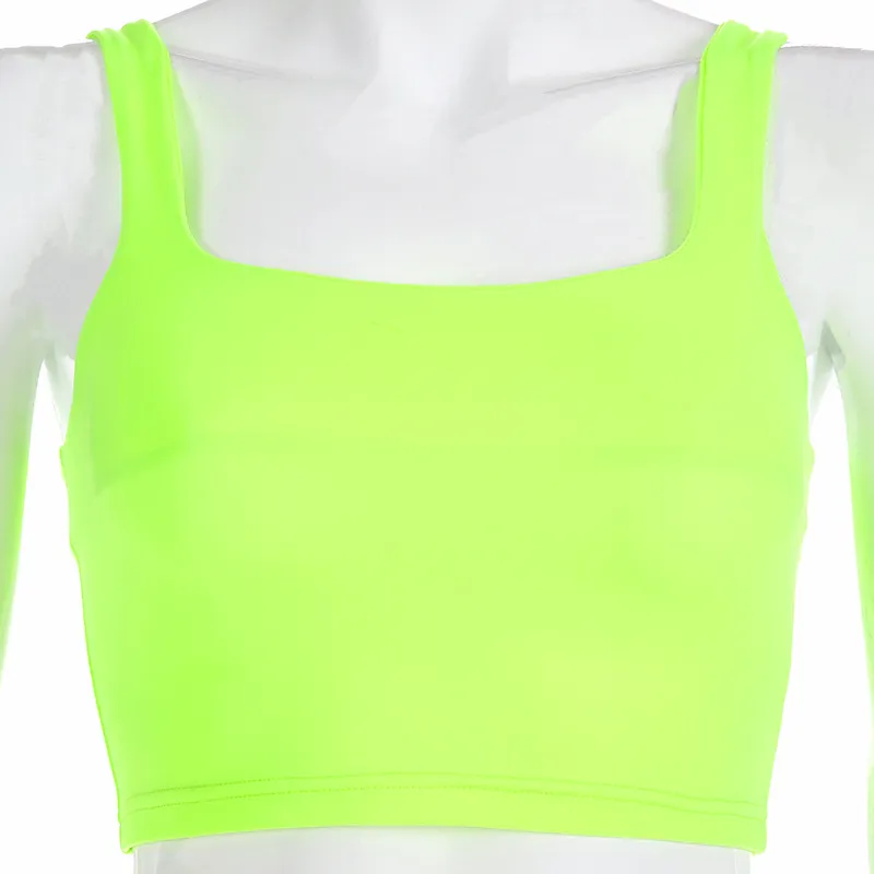 Women's Casual Spandex Slim Sleeveless Crop Top