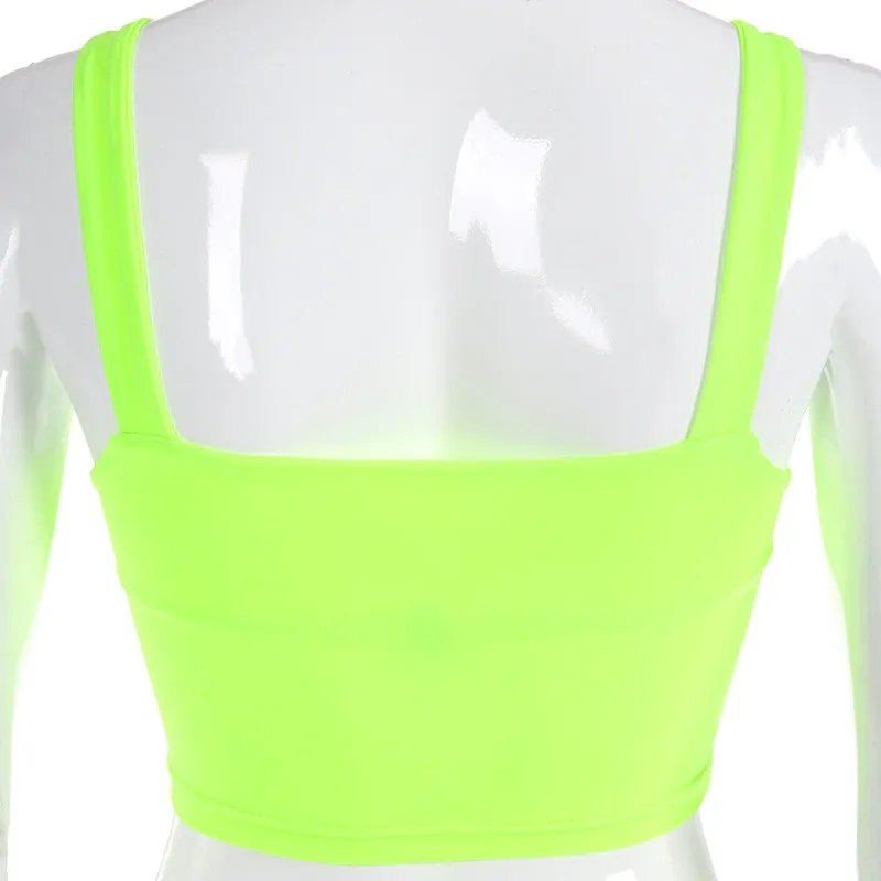 Women's Casual Spandex Slim Sleeveless Crop Top
