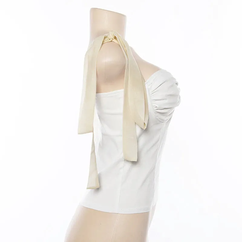 Women's Summer Cotton Sleeveless Crop Top
