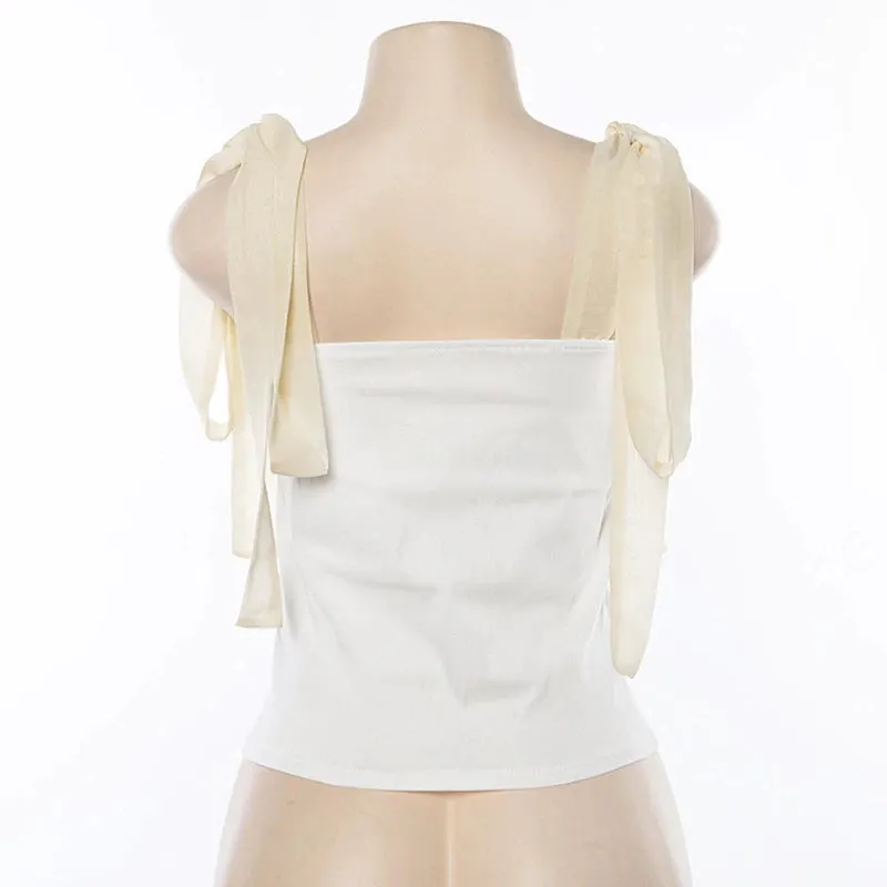 Women's Summer Cotton Sleeveless Crop Top