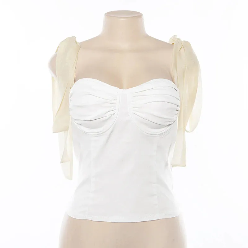 Women's Summer Cotton Sleeveless Crop Top