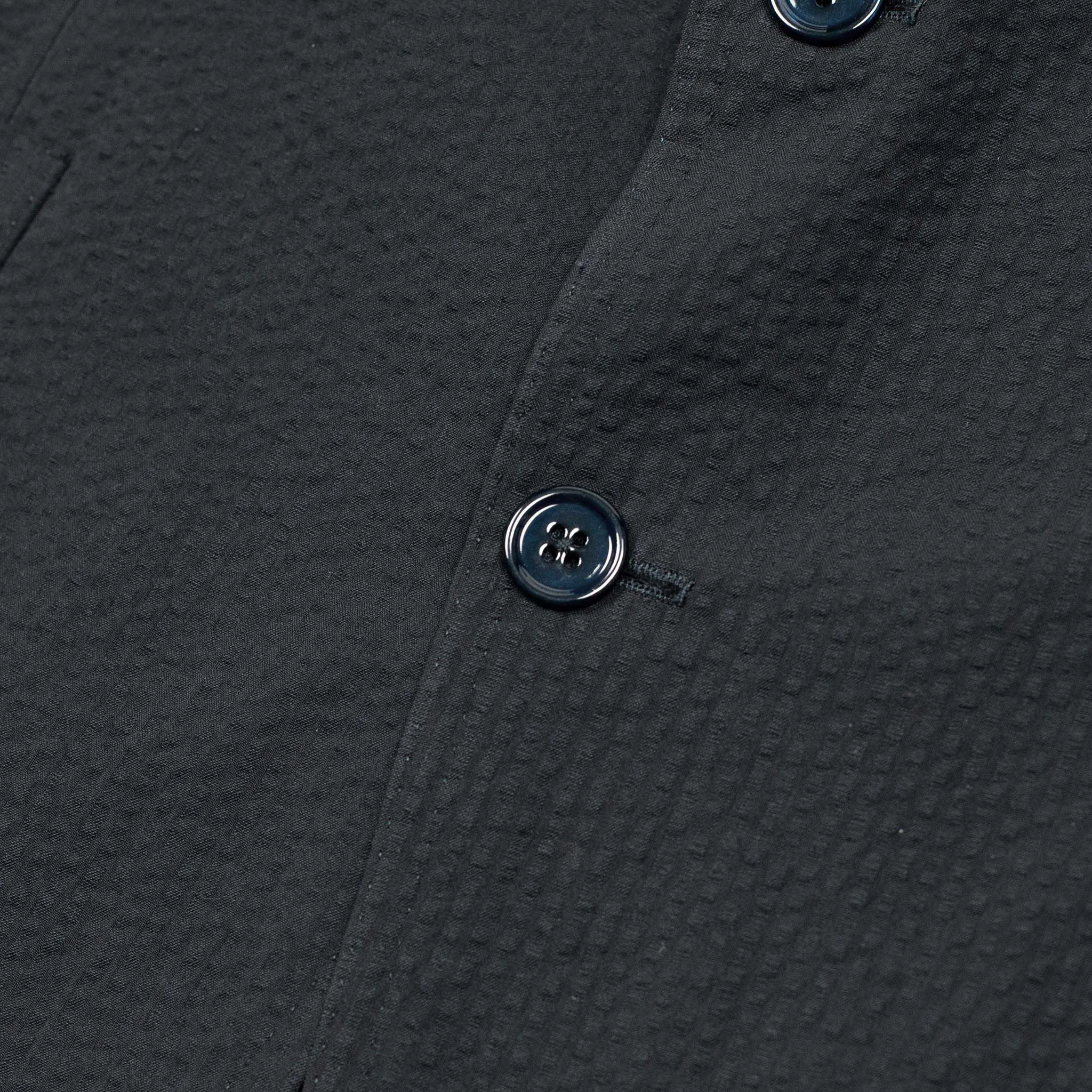 x Sartoria Carrara: ultra-light unlined jacket in black seersucker (separates)