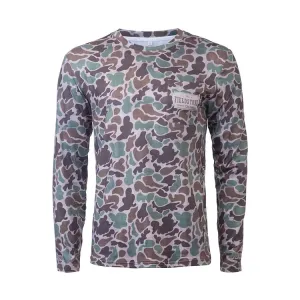 Youth Dri-Fit Pocketed Long Sleeve Tee- Camo