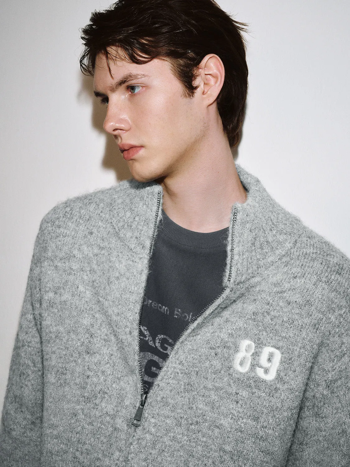 Zip Up Front Knitted Cardigans