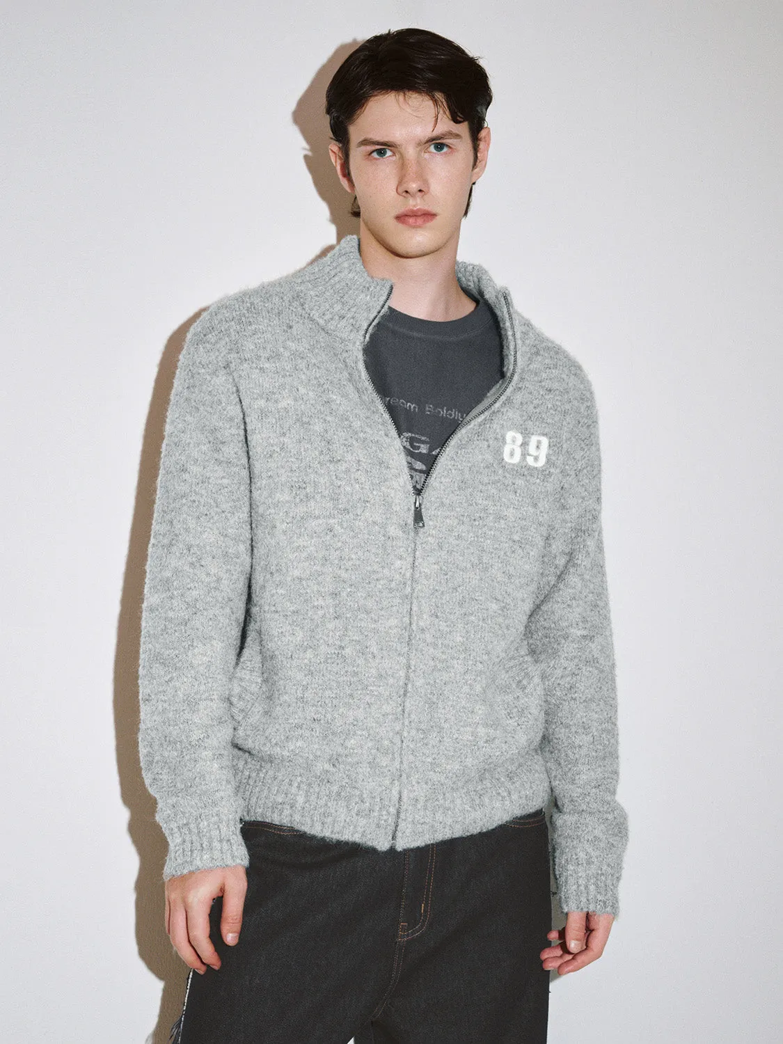 Zip Up Front Knitted Cardigans